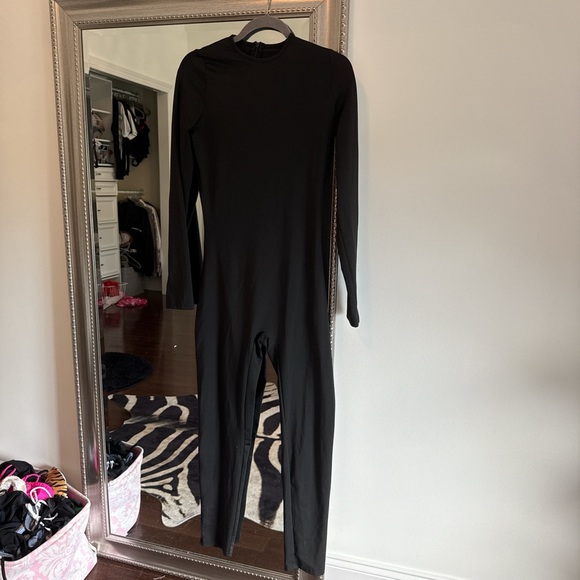Black Long Sleeve Jumpsuit - Picture 1 of 3